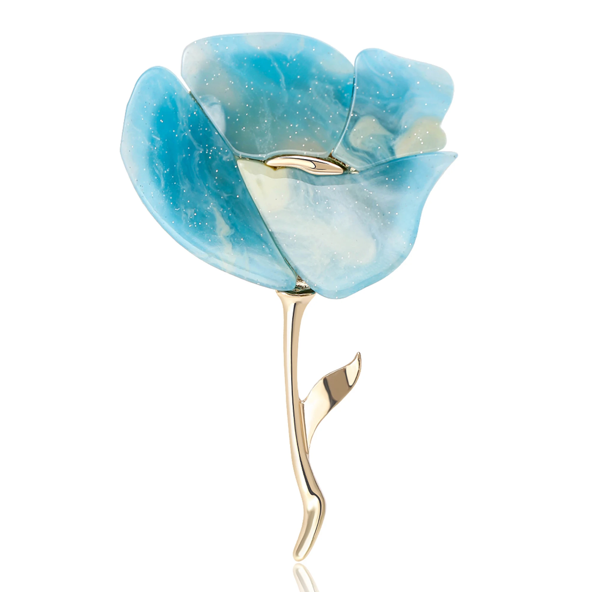 Beaut&Berry Klassieke Acryl Rose Broches voor Vrouwen Unisex Plant Bloem Pins Casual Party Accessoires Geschenken Vrienden Decoratie