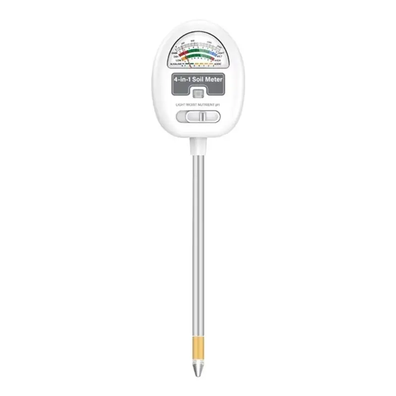 652F Soil Tester for Acid Base Moisture Fertility & Sunlight with Digital Display No Power Required Plastic Gardening Tool
