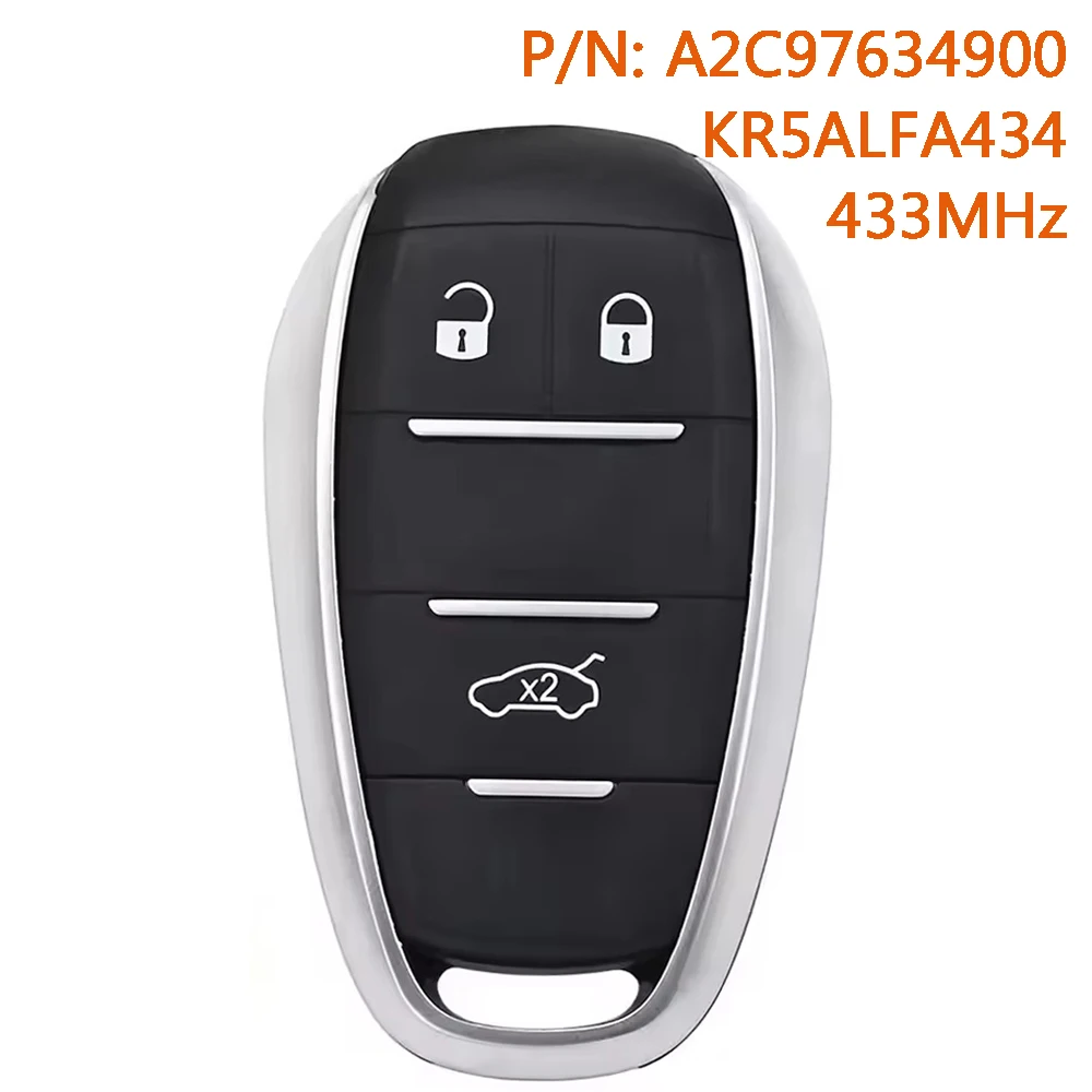 

Умный ключ-брелок KEYECU A2C97634900 KR5ALFA434 для Alfa Romeo Giulia 2015-2019, Stelvio 2020, 433 МГц, чип 4A