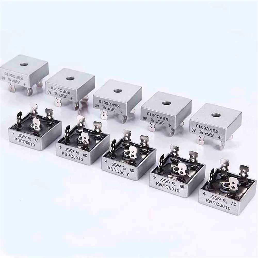 1 Uds KBPC5010 puente rectificador de diodo monofásico 50A 1000V KBPC 5010 componentes electrónicos de diodo rectificador de potencia