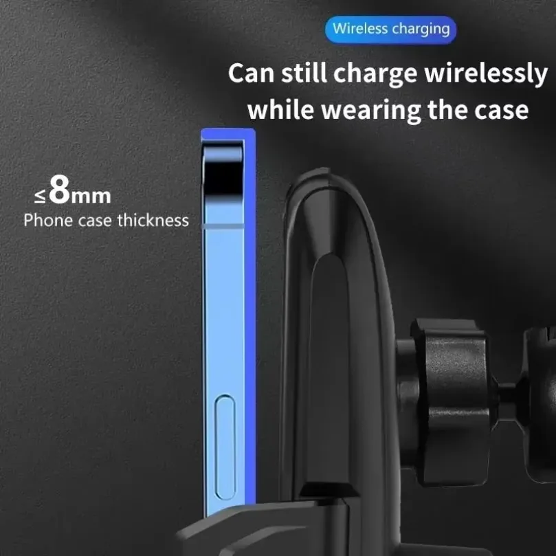Car Wireless Charging Phone Holder Mount Infrared Induction Auto Clamp Fast Charger Stand For iPhone 17 16 15 Xiaomi Samsung