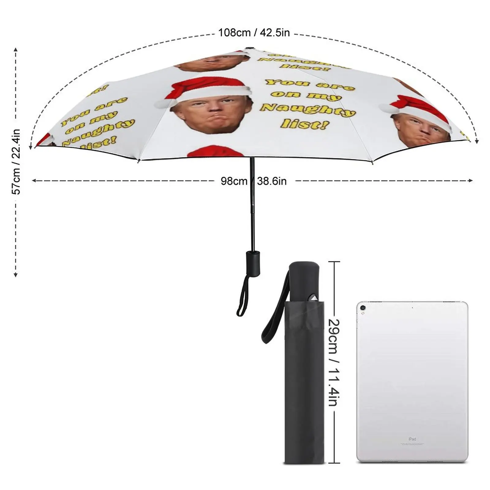 Donald Trump Christmas Umbrella  Colorful Protection Umbrella Auto Painting Folding Garden Umbrella