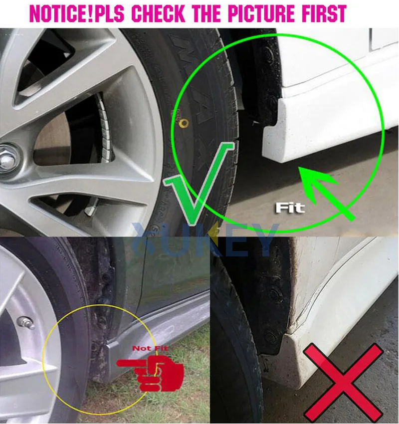 4Pcs Tire Mud Flaps Splash Guards for Mitsubishi Lancer 2009 2010 2011 Sedan Front Rear Mudguards Wheel Styling Body Fittings