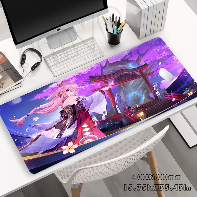 Antique Girl 80x30cm XXL Lock Edge Mousepads Large Gaming Mousepad Desk Mats Mouse Mat Beast Desk Pad For Gift Mouse Pads