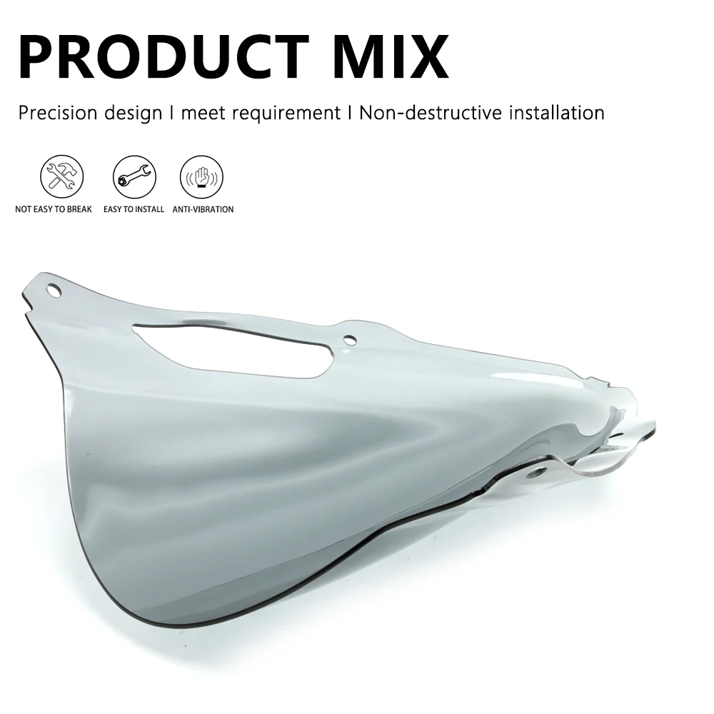 Motorcycle Racing Screen Double Bubble Heightening Wind Deflector For Kawasaki Ninja ZX-6R ZX 6R Windshield 2024 ZX6R Windscreen