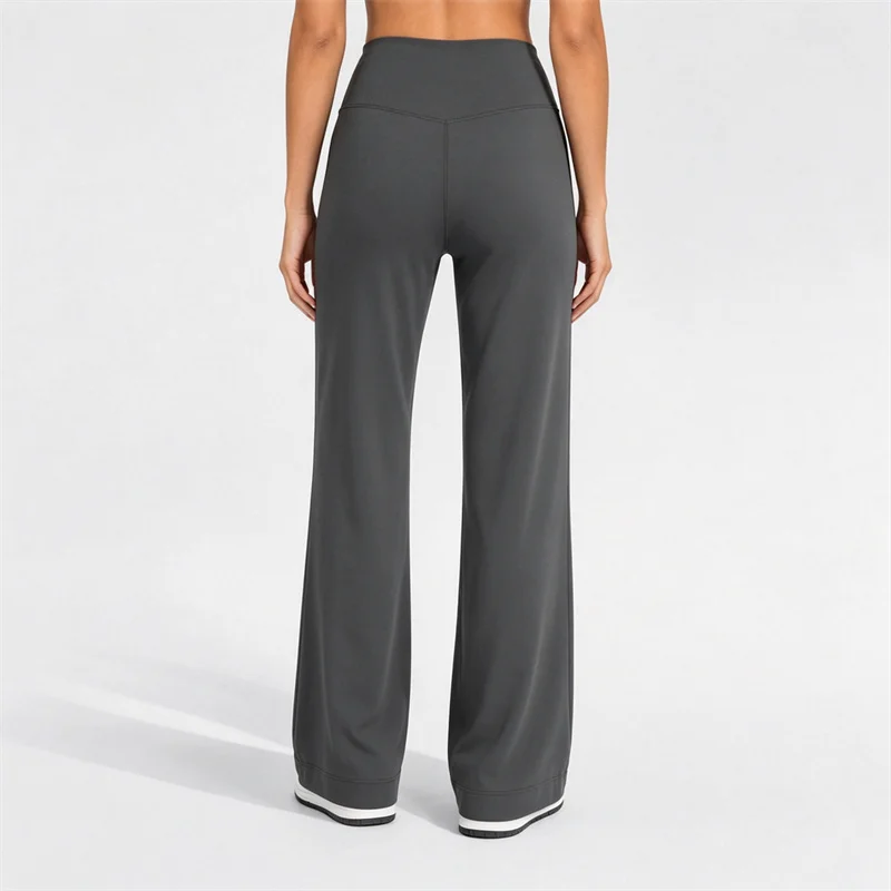 TRY TO BN Women Leggings Yoga Pants With Pockets Drawstring High Waist Workout Leggings Sport Loose Fitness Trousers Gym Clothes