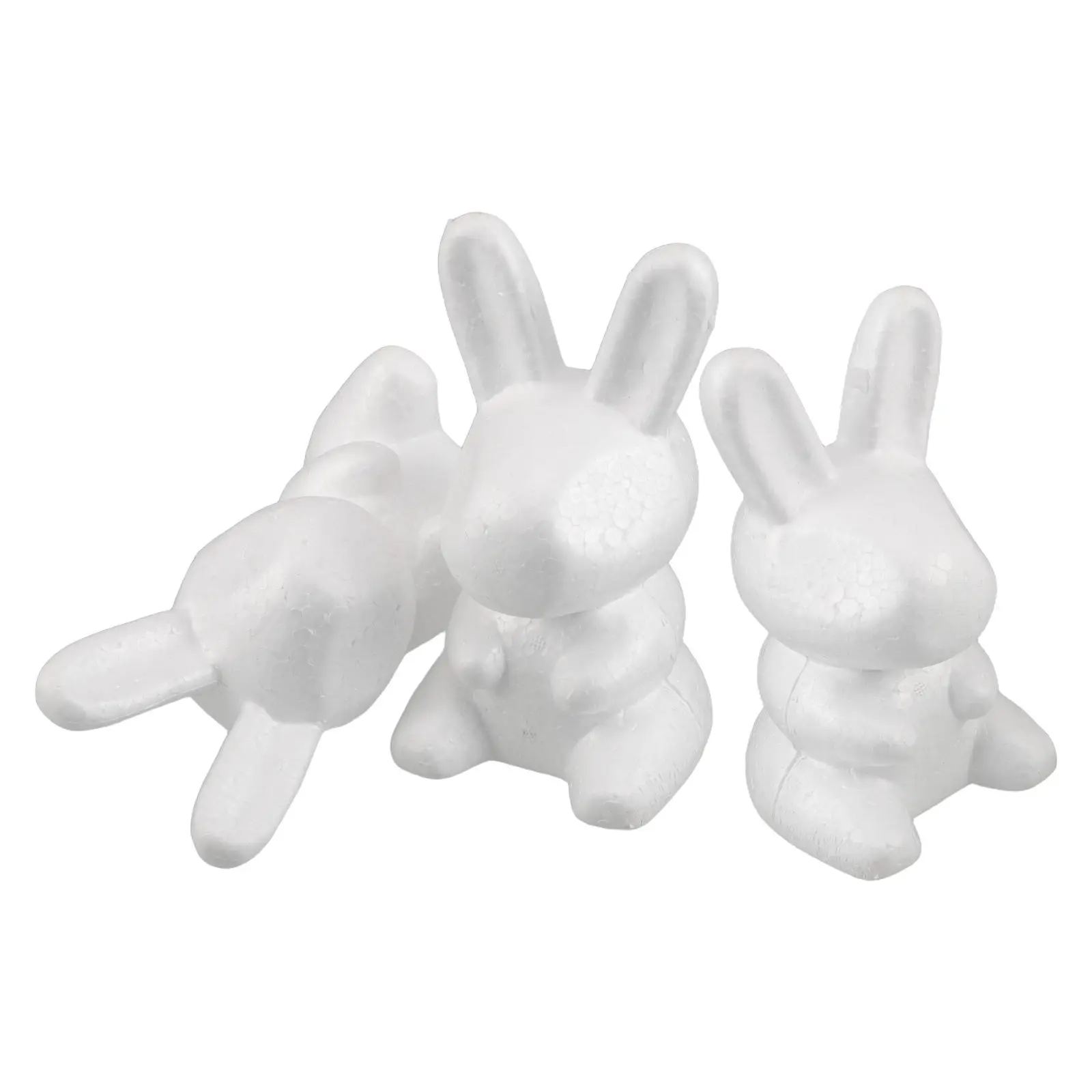 

3Pcs White Foam Rabbit Craft Blank Bunny Sculpture Block for DIY Painting Easter Valentines Christmas Wedding Party Favor