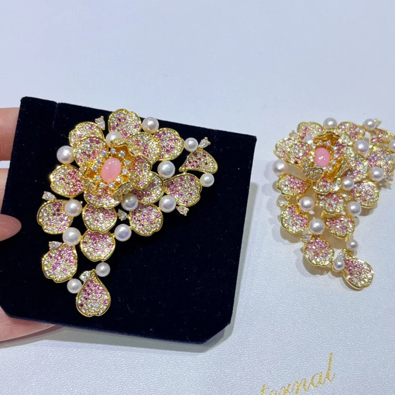 

SGARIT 925 Sterling Silver Conch Shell Brooch Natural Freshwater Pearl Lapel Pin for Women Beach Themed Jewelry