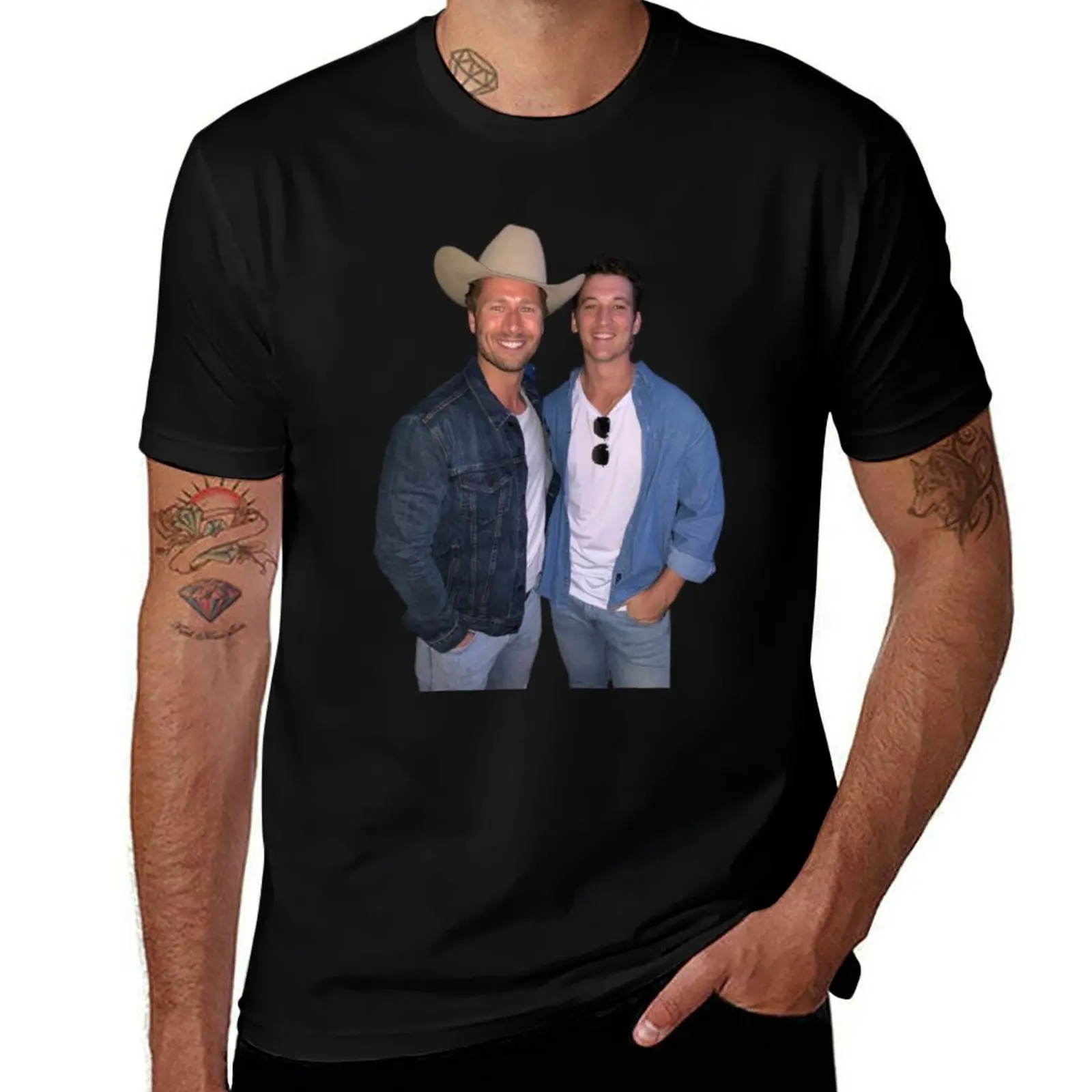 Glen Powell & Miles Teller T-Shirt Industrial Work Tee Shirt T-Shirt