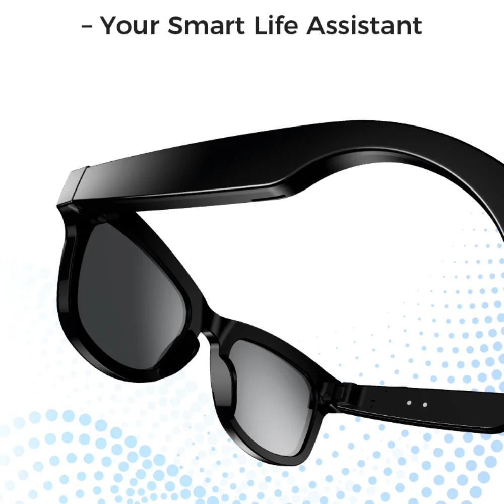 AI Audio Smart Sunglasses Built-in Voice Assistant Object Recognition HD Call Music Real Time Translation Eyewear