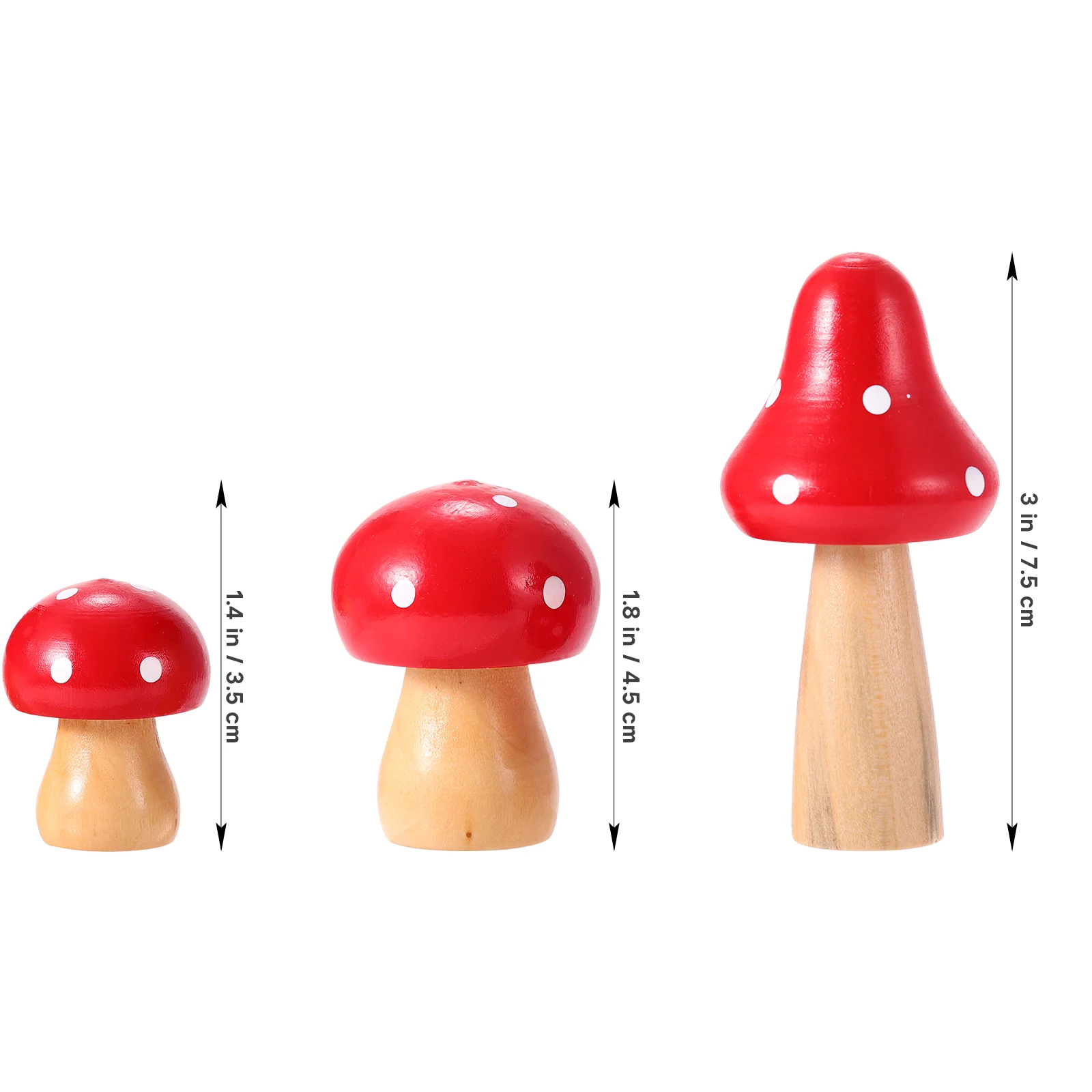 6 Pcs Realistic Wooden Home Decor Statue Sculpture Simulation Mushroom Decoration Creative Bonsai Mushroom Potted