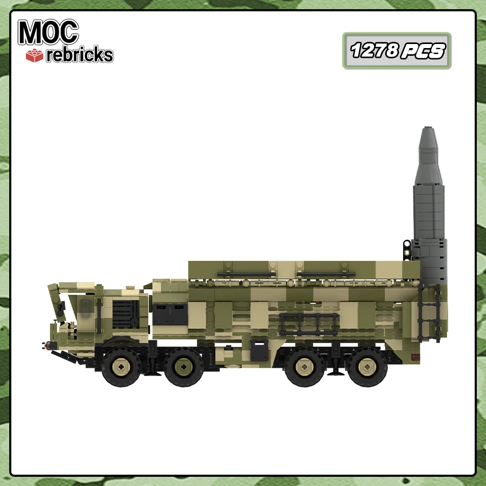 Heavy Armored Vehicle Iskandar Missile Building Blocks Model Military Battlefield Series Assembly Bricks Toy Children\'s Gifts