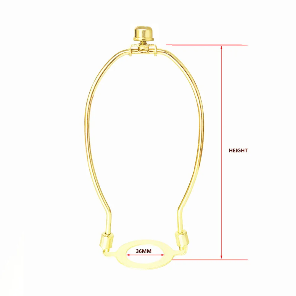 10 Inch Lamp Shade Harp for Table and Floor Lamps, Heavy Duty Lampshade Bracket with E26 Lamp Base UNO Fitter Adapter and Finial