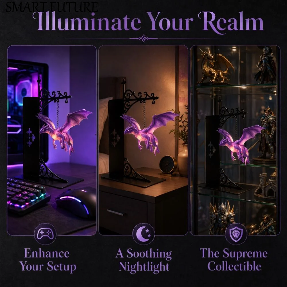 luminaria-de-estante-vintage-dragao-roxo-com-iluminacao-ambiente-para-natal