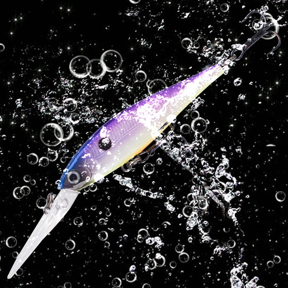 Chan\'s Huang 1PCS 11.5CM 10G Deep Water Diver Minnow Wobbler Artificial Bass Floating Minnow Hard Bait Jerk Fishing Lure Tackle