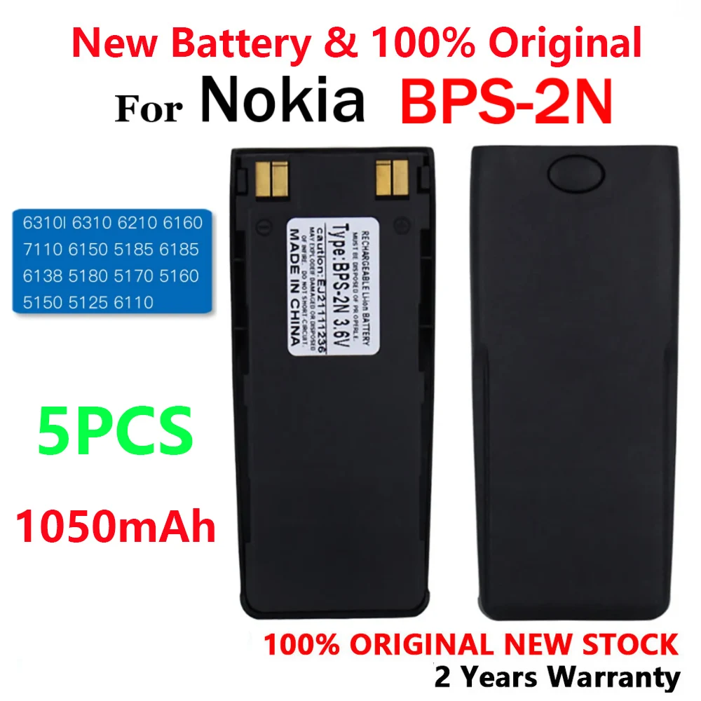 1050mAh Battery for Nokia, BPS2, BPS-2, BPS-2N, 6310I, 6310, 6210, 6160, 7110, 6150, 5185, 6138, 5180, 5170, 5160, 5150, 5125