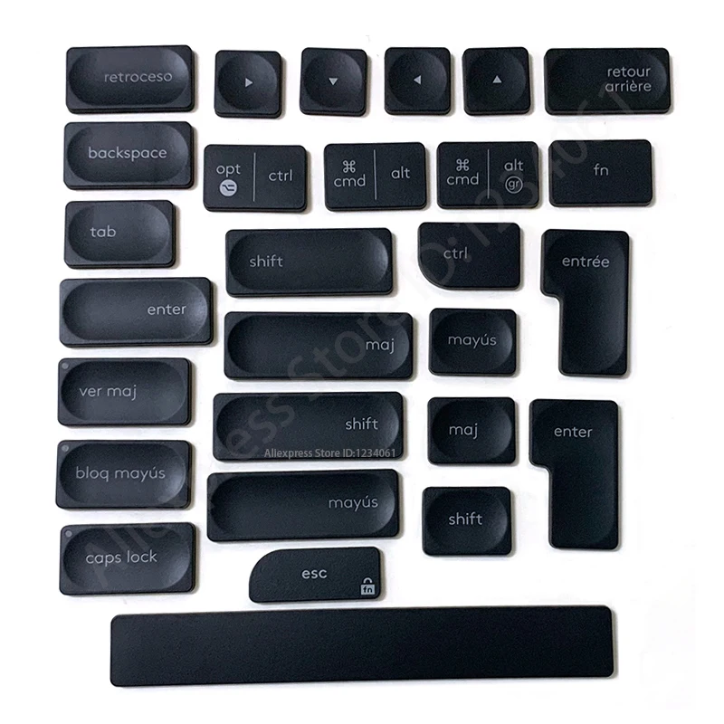 Replacement Keycap Key Cap &Scissor Clip&Hinge For Logitech Craft MX YR0073 YR0064 Keys Keyboard KEY & Clips GreyBlack