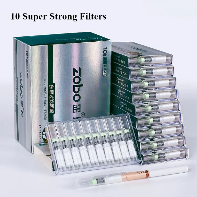 100pcs Disposable Cigarette Holder 10-Layers Filters for 7.6/ 7/ 6.2/ 5.5mm Cigarette,Smoking Filter Mouthpieces Gadgets for Men