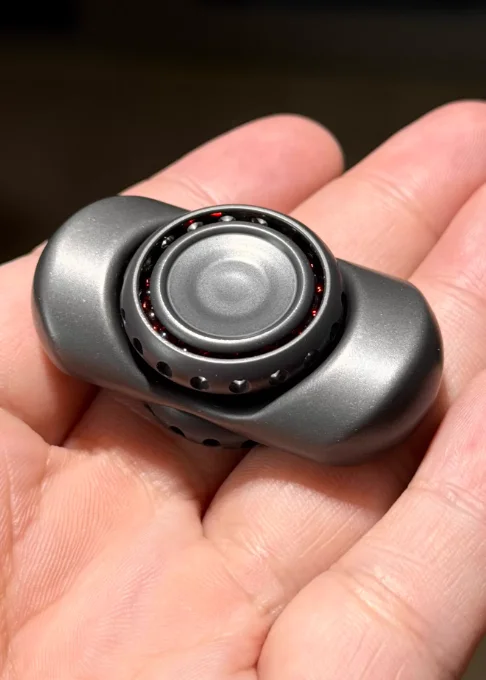 X Studio Origin Point Fidget Spinner Black Stone Wash Metal Tactile EDC Toy Portable Mini Handheld Collectible Ornament