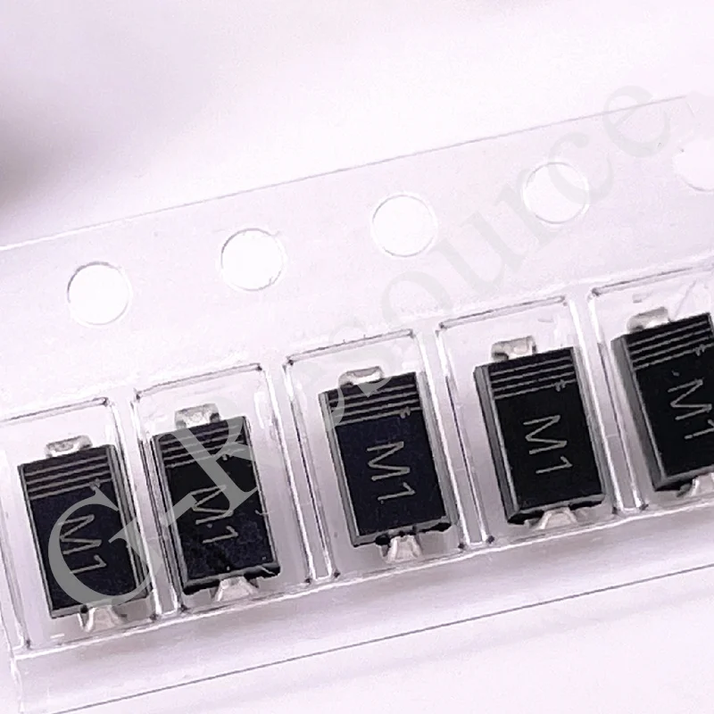 (100pcs) 1N4001 (Marking M1) SMA DO-214AC 1A 50V Rectifier Diode