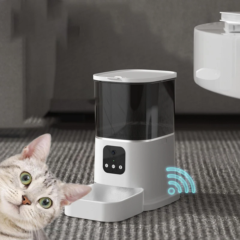 Top Seller 6L Automatic Pet Feeder Wifi Voice Record With APP Control For Remote Feeding For Dog And Cat