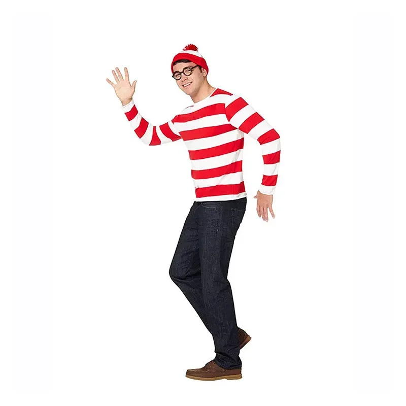 UU9 Аниме Smart Wally, где Уолли, костюм для родителей и детей, костюм для косплея, костюм на Хэллоуин, в наличии ¥wE4