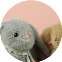 

【BBS】1 Piece Stuffed Bunny Doll Kawaii Rural Rabbit Plush Toy Babies Sleeping Companion Cartoon Animals Doll Children's Gift