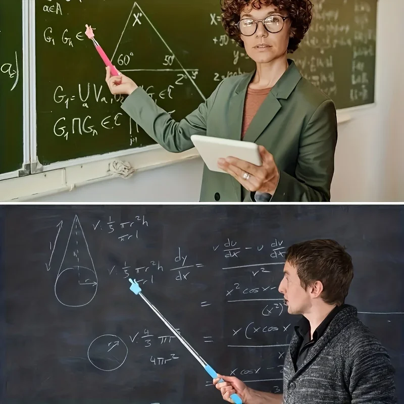 5pcs Retractable Stainless Steel Teacher Pointer Mini Telescopic Classroom Pointer - Ideal for Classroom Presentations