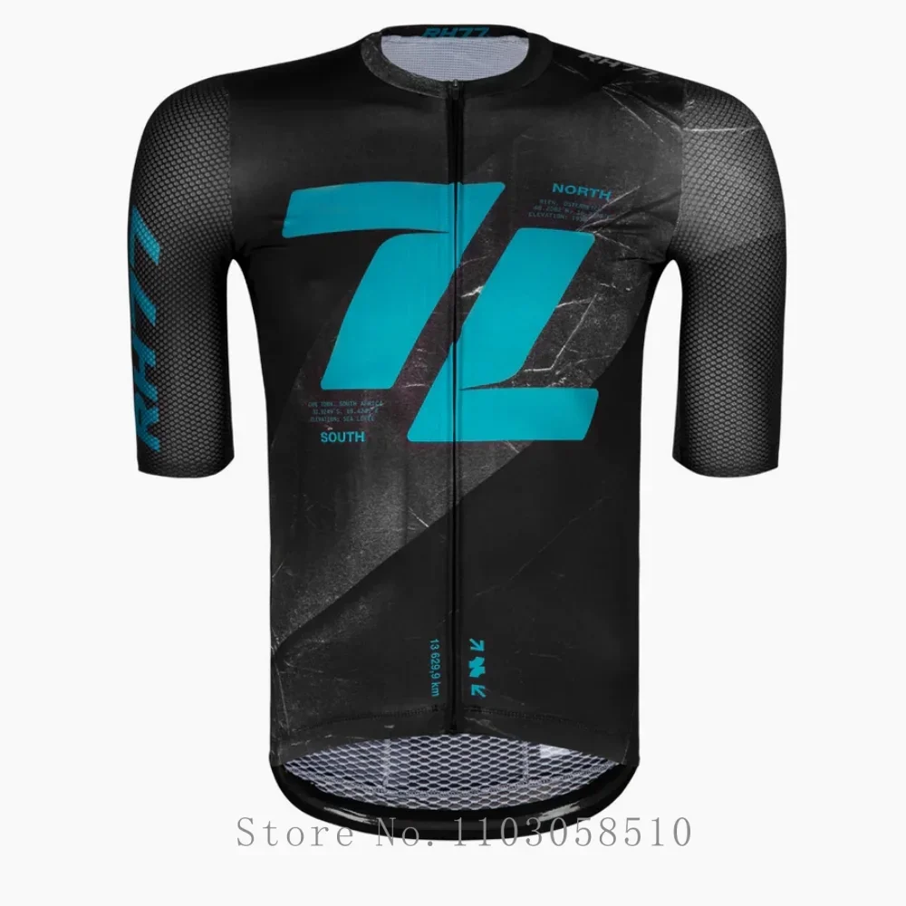 RH77 高品質サイクリングジャージ男性半袖自転車ジャージ通気性速乾性