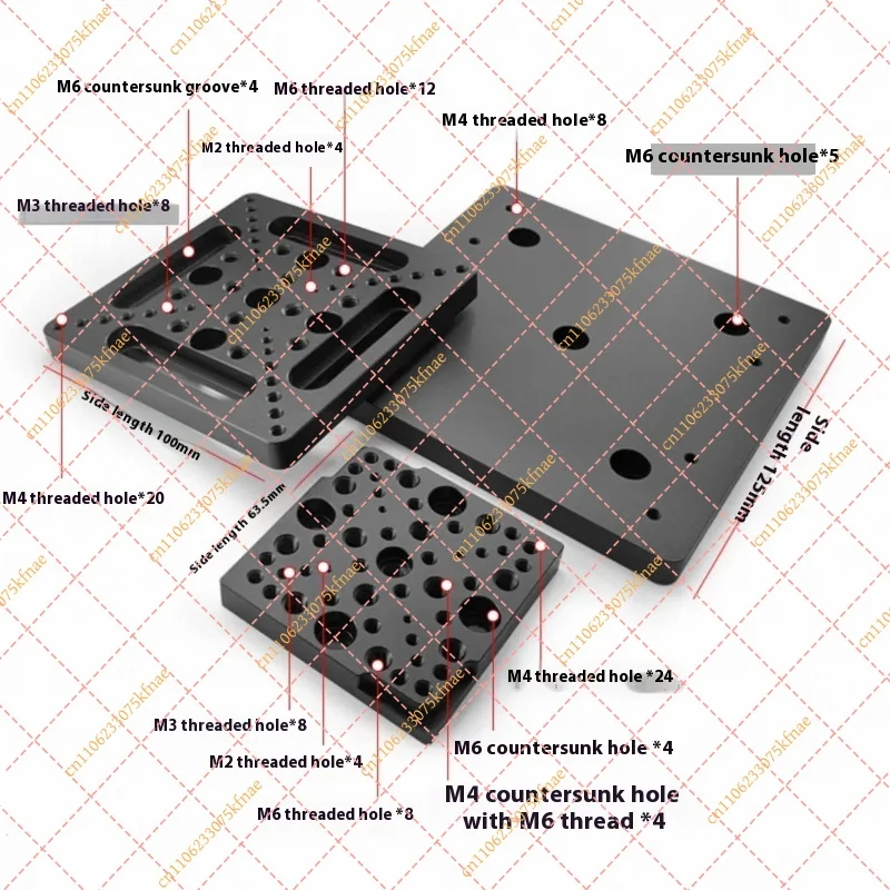 ADA-S100 Optical Translation Stage | 100x100mm Adapter Plate with M3/M4/M6 Mounting Holes for Lab Setup
