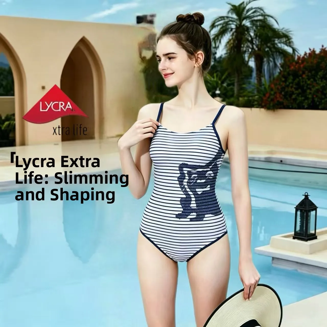 

Высокоэластичный слитный купальник для женщин: элитный, в полоску, милый, для тренировок, без чашечек, цельный, для плавания