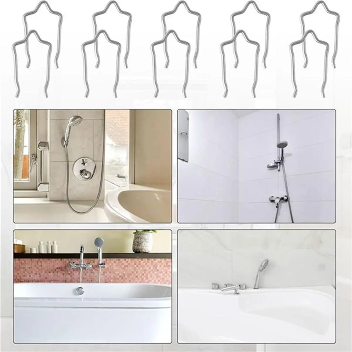 20pcs Stainless Steel Shower Retainer Clip for 96914 for Tub Shower Valves
