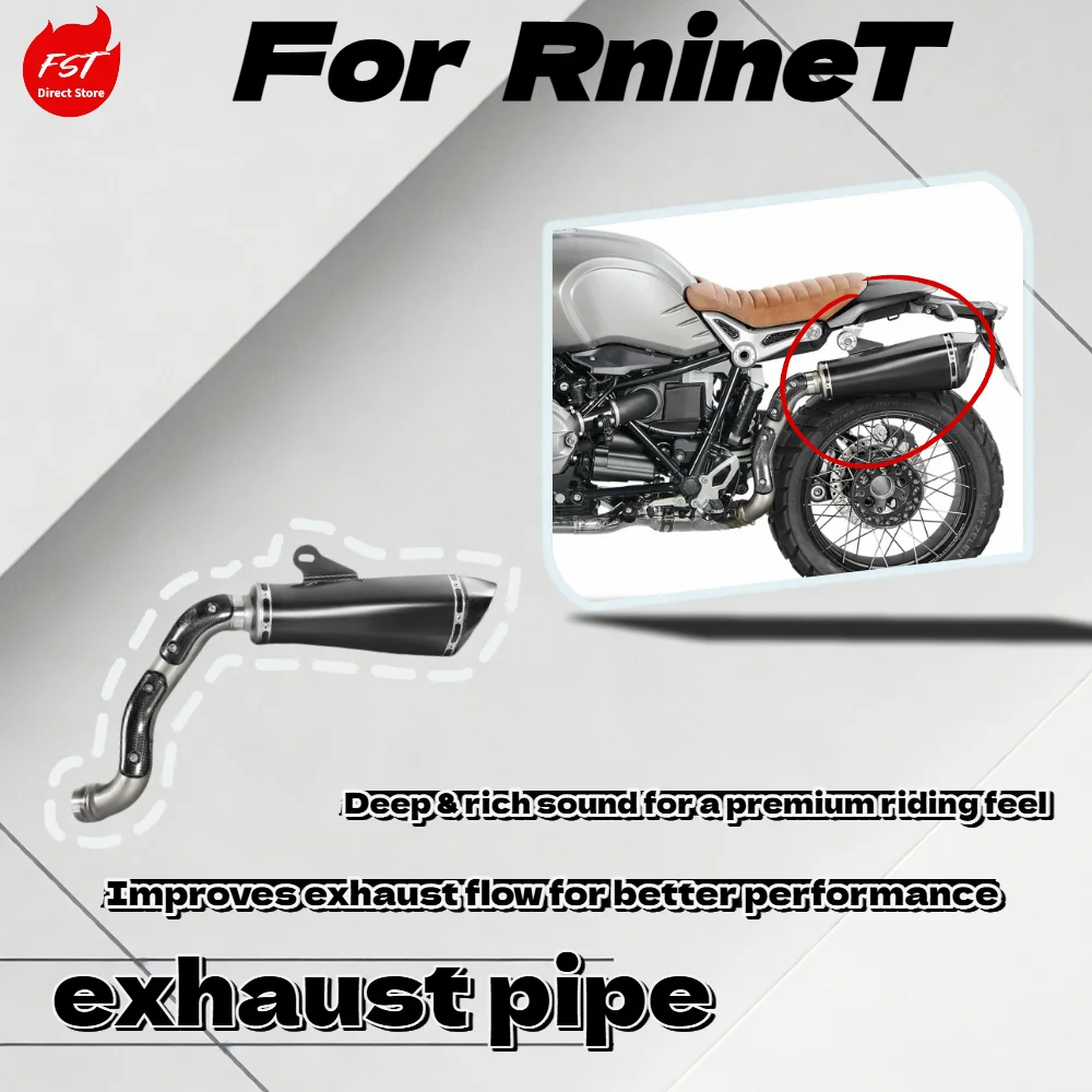 For RnineT Titanium Exhaust Header System, Front Link Pipe, High Grade Titanium Mod Parts