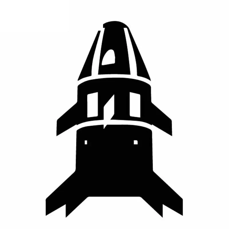 

Cool and Bulky Big Rocket Car Decals, Exquisite Window Decorations, Personalized Pvc Waterproof Decals, Black/white, 16cm*11cm