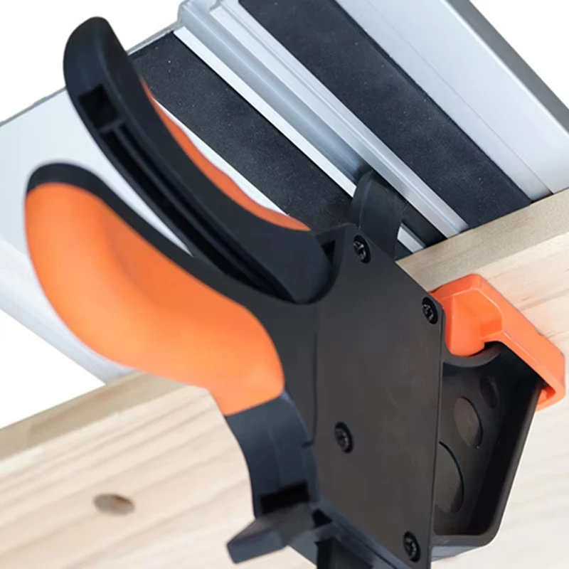 2Pcs Quick Release Track Saw Guide Rail Clamps for Circular Saw Guide Rail System for Universal Guide Rail, Carpenter Tools