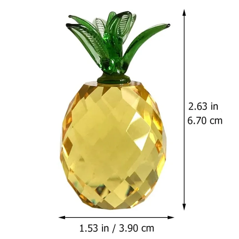 Crystal fruit Paperweight with Diamond Natural Stone Glass Crafts Souvenir Home Decor Table Ornament Fruit Figurines Gift view 3