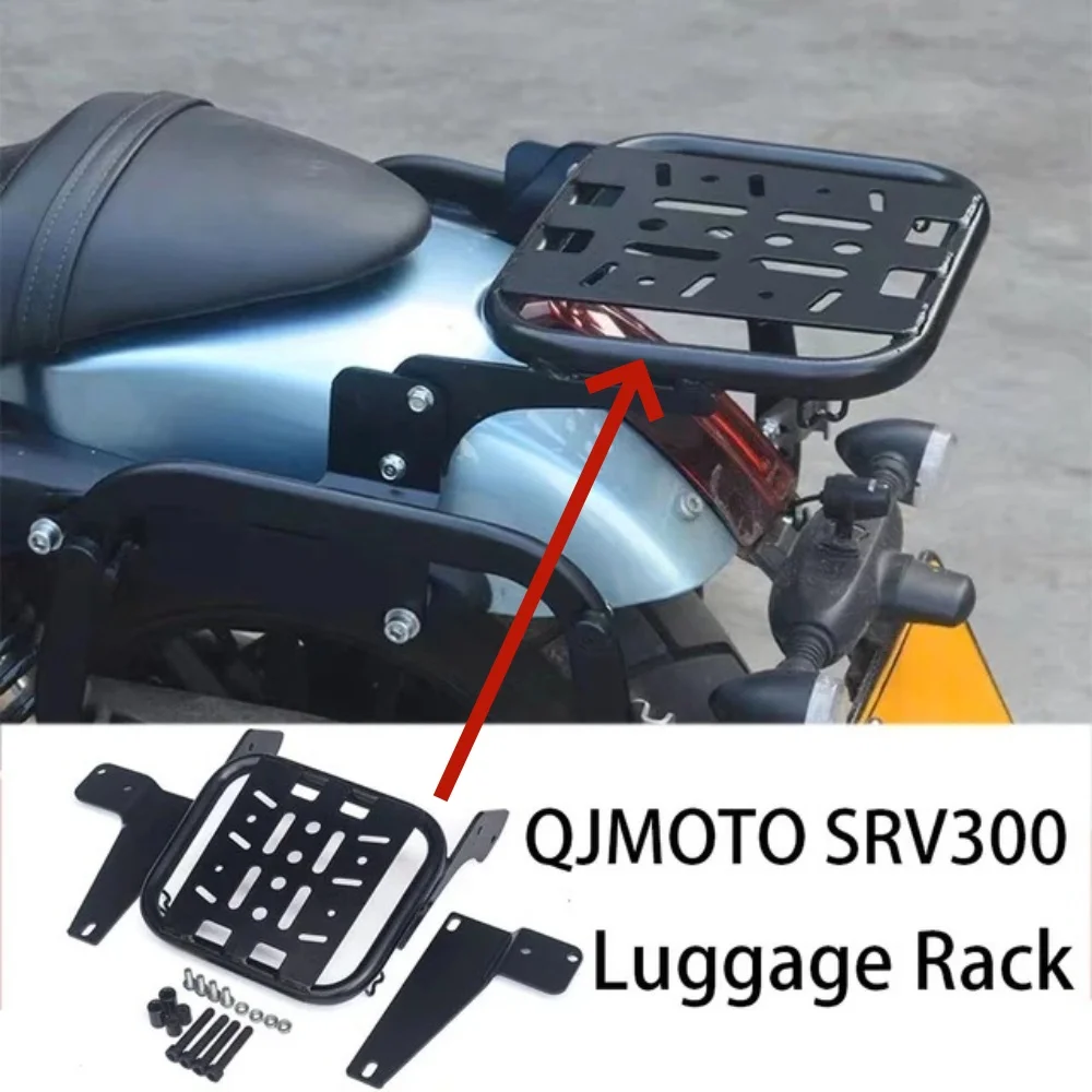 New Fit QJMOTO SRV300 Motorcycle Accessories Rear Seat Luggage Rack Carrier Rack Cargo Shelf Holder Support Bracket