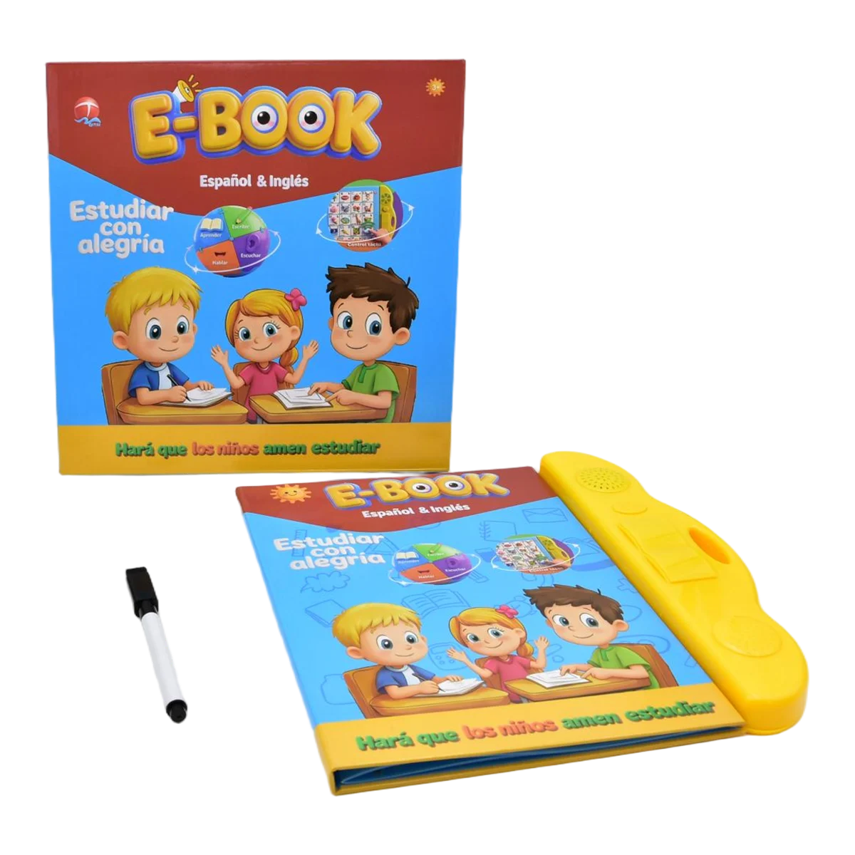 

Interactive Touch & Learn E-Book Spanish English Bilingual Early Education Sound Book Kids Learning Language Aid Toy