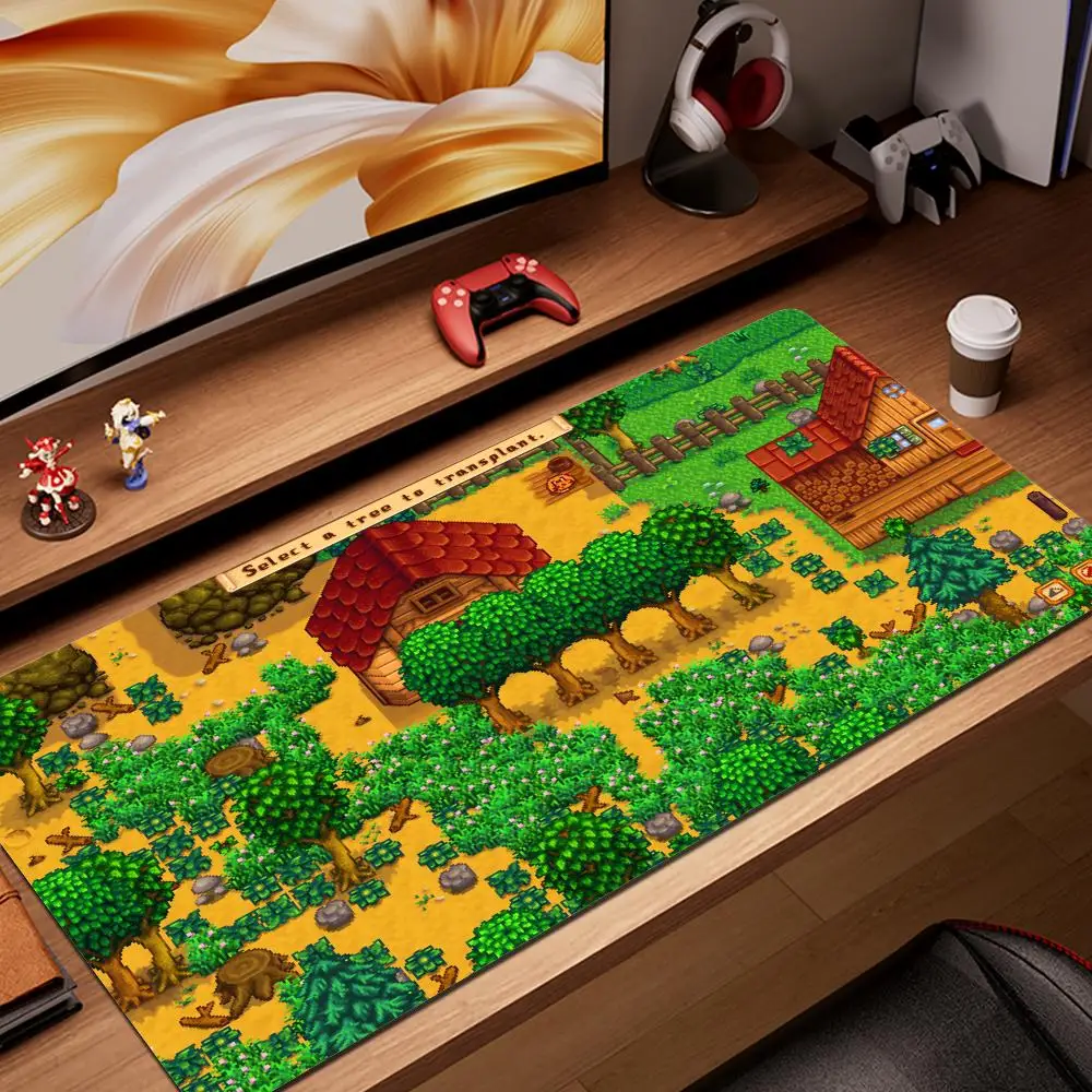 

Anime Keyboard Mouse Pad Stardew Valley Large Anti-slip Rubber Desk Mat For Office Home Computer Accessories Extended pad