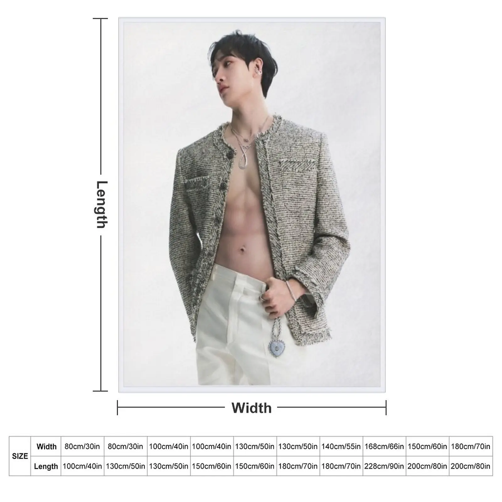 Bang Chan abs Stray Kids (???? ??) IMAGE SKZ kpop ot8 Throw Blanket Softest Decoratives Blankets