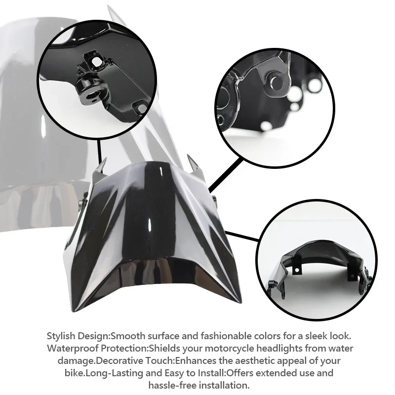 LINGQI RACING Original Black Front Fender Black Mudguard Headlight Shroud Skid Plate Brackets For  Ultra Bee