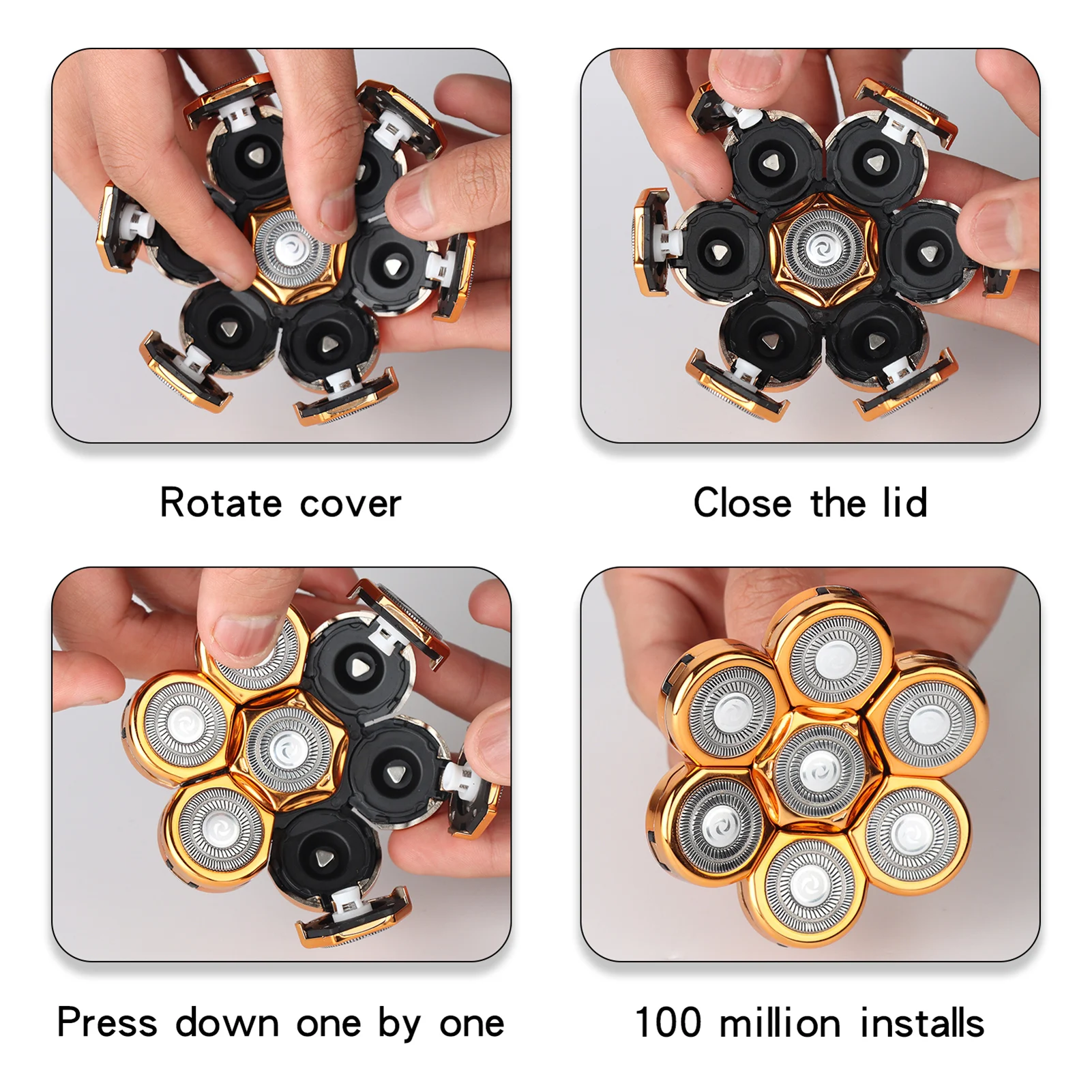 Electric Shavers Replacement Heads Nose Trimmer Hair Clipper Blade Spare Floating Cutter Heads Men's Razor Beard accessories