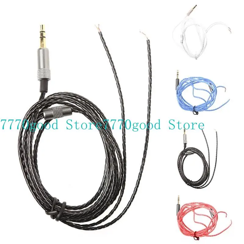 3.5mm 3pole Male Plug Audio Cable DIY Earphone Wire Without Microphone Wire Oxygen-free Copper Wire 32 Cores Audio Cable
