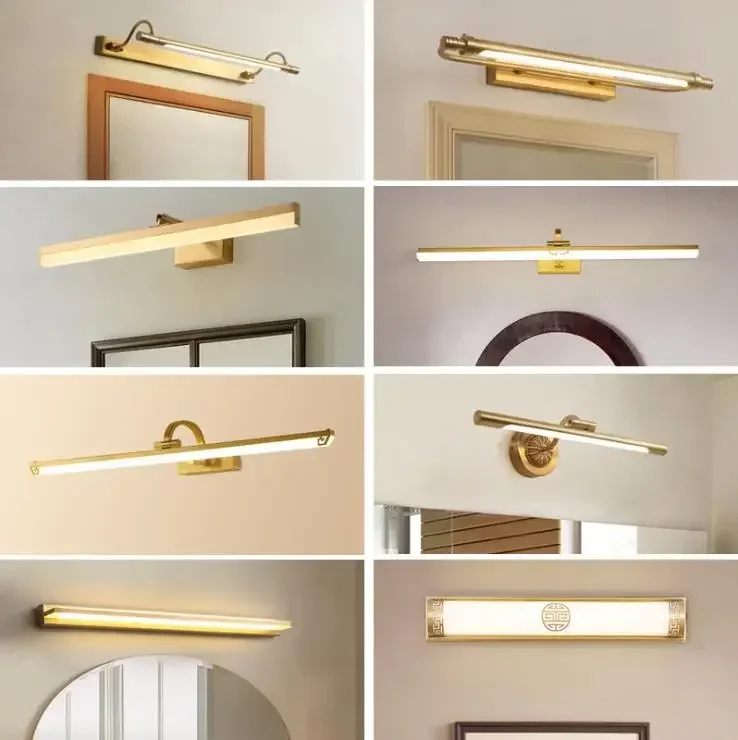 

American Style all Copper Wall Lamp Bedroom Bedside Bathroom Mirror Lamp Creative Simple Living Room Corridor Wall Lamp