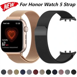 Milanese Strap for Honor Watch 5 Magnetic Loop Bracelet Replaceable Belt for Huawei Honor Watch 5 Breathable Band Accessories