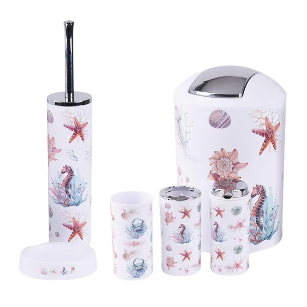 Complete Bathroom Countertop Set Nordic Style Soap Dish and Toothbrush Holder Essentials Kit for Home or Hotel