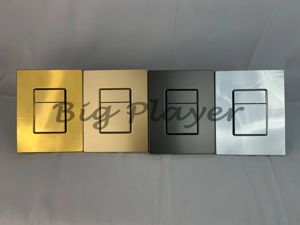 Double Flush ABS Chrome White Black Brushed Gold Finish Toilet Button Hidden Tank Board Bathroom Application