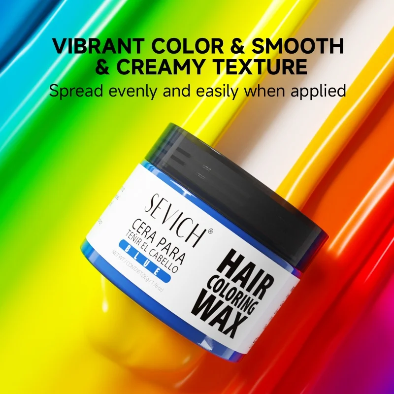 Hairs Dyed Mud Hair Colour Wax Easy To Wash Hair Styling Paste Dye for Eyebrow Beards Coloring Temporary Hair Color Style Cream view 2