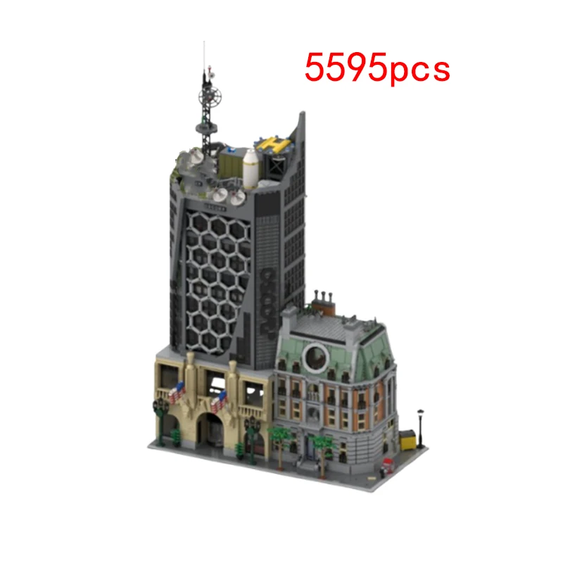 

Spot MOC-146947 5595pcs small particle assembly building blocks building street view building house building model toy