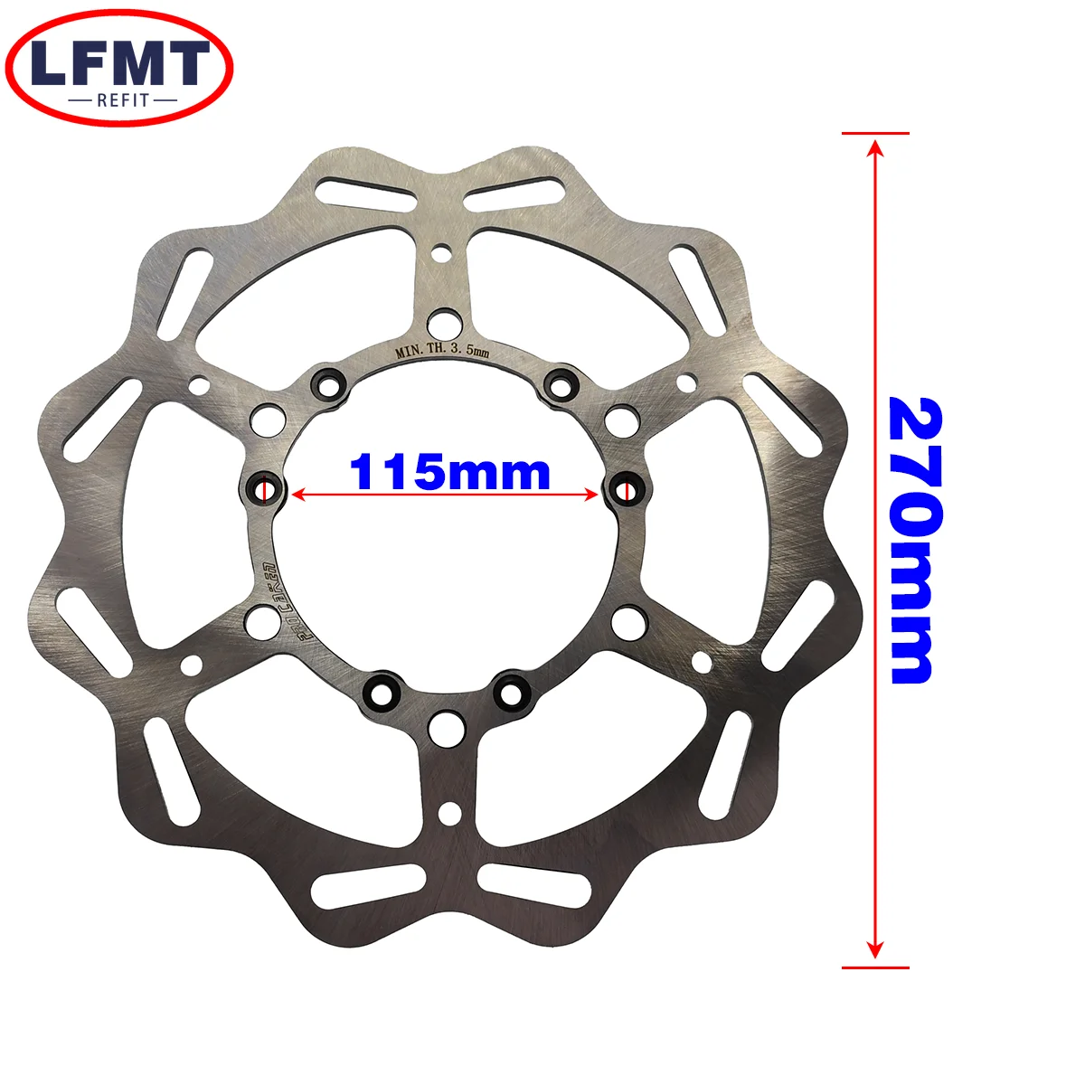 Motorcycle 270MM Rotor Front Brake Disc For HONDA CR125E 250E CR125R 250R CRF250R 250X CRF450R 450X 450RX Dirt Bike Accessories
